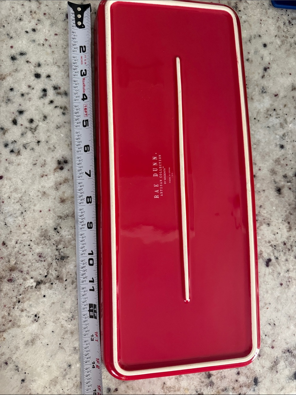 Rae Dunn ‘Tis the Season Red Serving Tray Christmas Holiday Decor Cheese Plate - Picture 4 of 7